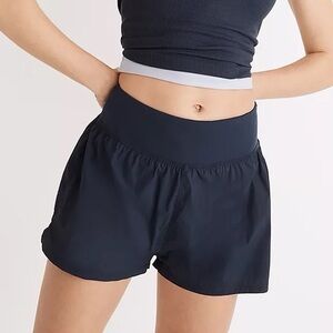 ✨Madewell MWL Running Shorts Small Navy ID Pocket Zippered
